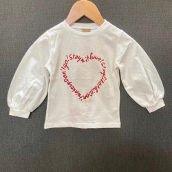 T-shirt ML Blanc Coeur Baby...