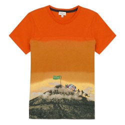 T-shirt montagne orange 4A...